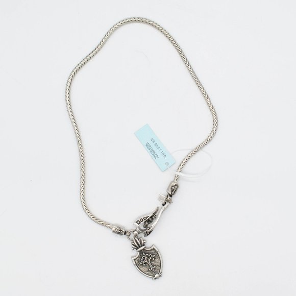 Stigma by Kim Min Sun Men’s Fleur De Lis Crest Pendant Necklace - Picture 1 of 6